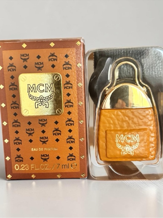 MCM Accessories - MCM Mini Charm Keychain Purse Bottle Scented Keychain Cognac Orange